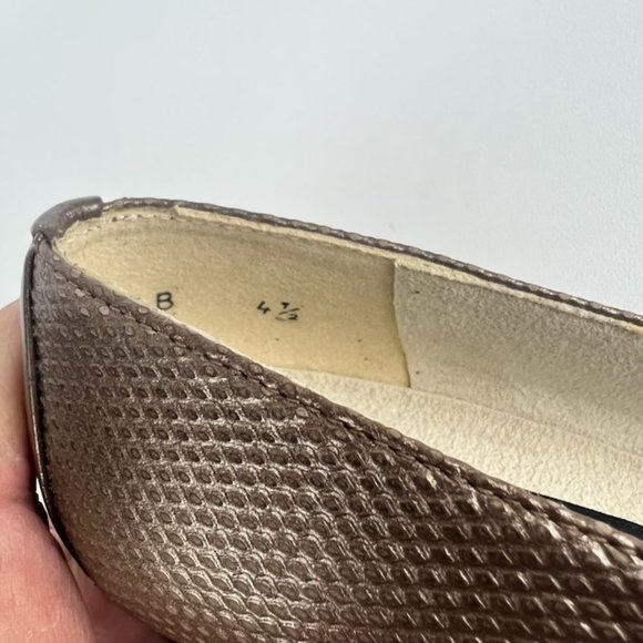 Stuart Weitzman Womens Kitten Heel Pumps Brown Bronze Snake Print size 4.5 - Picture 13 of 14